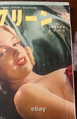 Marilyn Monroe Screen Japan June/53 Color Photo Cover Magazine Great Photo Nice