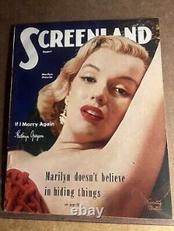 Marilyn Monroe Screenland 08/52 Great Color Photo Cover Magazine Very Nice