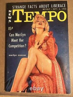 Marilyn Monroe Tempo 9/6/54 Cover Mini Mag Great Photo Super Nice Copy