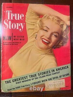 Marilyn Monroe True Story 11/51 Color Photo Cover Magazine Great Photo Nice Copy