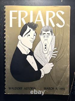 Martin & Lewis Orig. 1955 Friars Club Roast Golden Jubilee Dinner Program