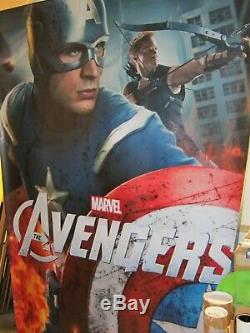 Marvel AVENGERS 2012 Original DS 5X8' TWO Vinyl Movie Theater Lobby Banner Set