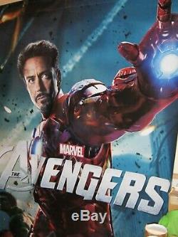 Marvel AVENGERS 2012 Original DS 5X8' TWO Vinyl Movie Theater Lobby Banner Set