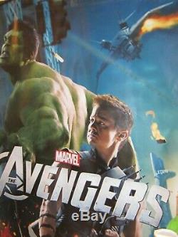 Marvel AVENGERS 2012 Original DS 5X8' TWO Vinyl Movie Theater Lobby Banner Set