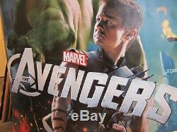 Marvel AVENGERS 2012 Original DS 5X8' TWO Vinyl Movie Theater Lobby Banner Set