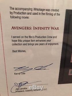 Marvel Avengers Infinity War SCREEN USED SET PIECE Movie Prop Titan Fight Scene