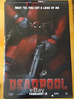 Marvel Deadpool Movie Original DS 27 x 40 Poster Print Stan Lee Signed COA