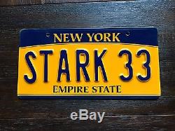 Marvel's The Avengers 2012 Movie Production Made Stark 33 New York License Plate