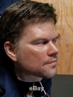 Matt Damon Bust Lifesize Silicone 11 Fx Prop Incredible