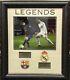 Messi & Ronaldo Autographed Legends Framed Picture Facsimile Memorabilia