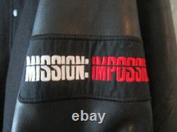 Mission Impossible Apple Computer 90s Vintage Black Bomber Crew Jacket Coat L