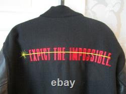 Mission Impossible Apple Computer 90s Vintage Black Bomber Crew Jacket Coat L