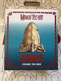 Mondo JAWS Tiki Mug 2019 SDCC Exclusive & Swim Swizzle Stick LIMITED 200