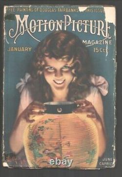 Motion Picture Magazine 1/1917-Jane Caprice cover art -Douglas Fairbanks colo
