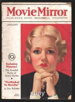Movie Mirror Magazine 1/1933-Joan Bennett-Greta Garbo Fu Manchu-Sax Rohmer-pi