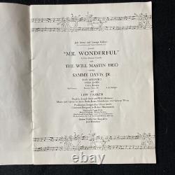 Mr. Wonderful Musical Comedy Theater Memorabilia Starring Sammy Davis, Jr