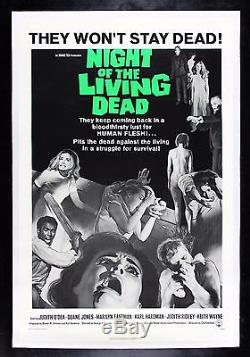 NIGHT OF THE LIVING DEAD CineMasterpieces 1968 ORIGINAL ZOMBIE MOVIE POSTER