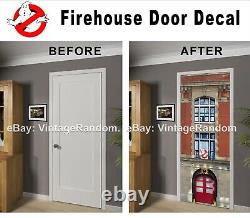 New! Firehouse Ghostbusters HD Door Decal adhesive