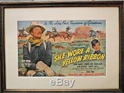 ORIGINAL 1949 John Wayne She Wore a Yellow Ribbon lobby Poster AUTHENTIC