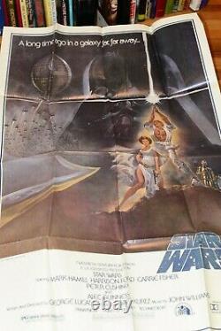 ORIGINAL 1977 STAR WARS 1st PRINTING ONE SHEET POSTER STYLE A 77/21