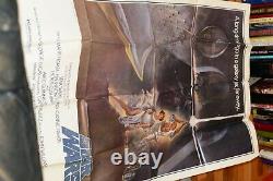 ORIGINAL 1977 STAR WARS 1st PRINTING ONE SHEET POSTER STYLE A 77/21