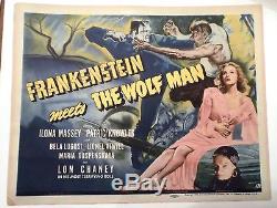 ORIGINAL FRANKENSTEIN MEETS THE WOLFMAN Title Card Universal Horror