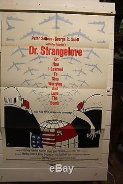 ORIGINAL ONE SHEET DR STRANGELOVE with Peter Sellers, 1964 rare one