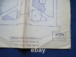 ORIGINAL SITE PLAN DESIGN by DEAN TAVOULARIS for COPPOLA's INGLENOOK WINERY