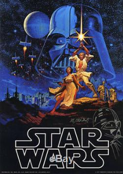 ORIGINAL Vintage 1977 First Printing Star Wars Movie Poster Vader Sketch 189/300