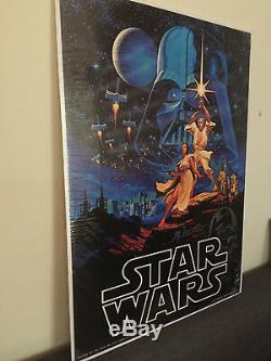 ORIGINAL Vintage 1977 First Printing Star Wars Movie Poster Vader Sketch 189/300