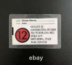 Oceans 12 George Clooney Movie Prod. ID Card BTS Italy Cinecitta Warner Bros
