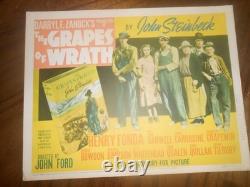 Original 1940 Title Lobby Card for the Grapes of Wrath-very good condition