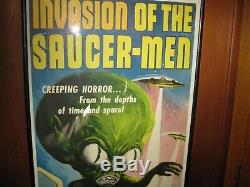 Original 1957 Invasion Of The Saucer Men Sci Fi Paperbacked Insert