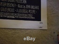 Original 1975 Universal Pictures JAWS One Sheet Movie Theater Poster 27x41