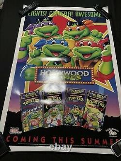 Original 1990 Teenage Mutant Ninja Turtles Hollywood Dudes Poster Rolled 27x40