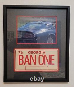 Original BAN ONE Rear License Plate Displayed On The 1977 Movie SE Trans Ams