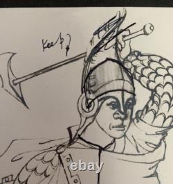 Original David Ffolkes Signed Costume Design Alexander the Great 1956 Movie