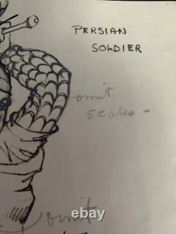 Original David Ffolkes Signed Costume Design Alexander the Great 1956 Movie