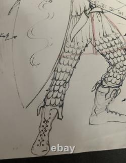 Original David Ffolkes Signed Costume Design Alexander the Great 1956 Movie