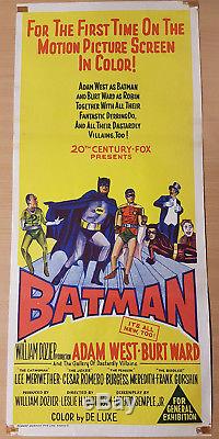 Original Daybill Australian Movie Poster Batman 1966 Adam West Burt Ward