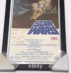 Original Framed Vintage Star Wars Large 32 Theater Lobby Display Movie Poster