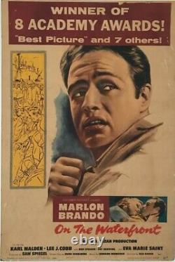 Original Mid Century 1959 ON THE WATERFRONT MOVIE Reprint Poster Marlon Brando