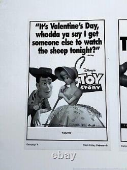 Original Movie Toy Story Advertising 1995 Memorabilia X6 Woody Buzz Poster Ads