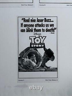 Original Movie Toy Story Advertising 1995 Memorabilia X6 Woody Buzz Poster Ads