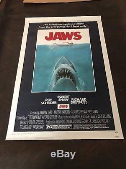 Original One Sheet JAWS one Sheet Movie Poster! 1975. NO PRINT OR COPY! #58A