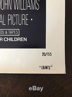 Original One Sheet JAWS one Sheet Movie Poster! 1975. NO PRINT OR COPY! #58A