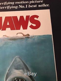 Original One Sheet JAWS one Sheet Movie Poster! 1975. NO PRINT OR COPY! #58A