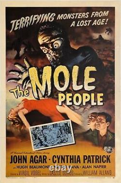 Original Poster MOLE PEOPLE One Sheet Sci-Fi Monster Horror Movie 27 x 41'56 OL