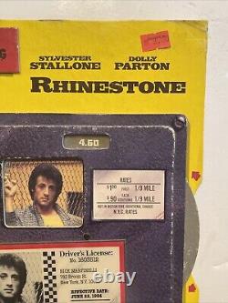 Original Rhinestone Sylvester Stallone &. Dolly Parton Movie Display