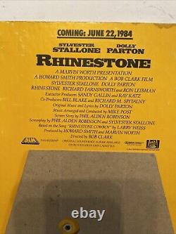 Original Rhinestone Sylvester Stallone &. Dolly Parton Movie Display